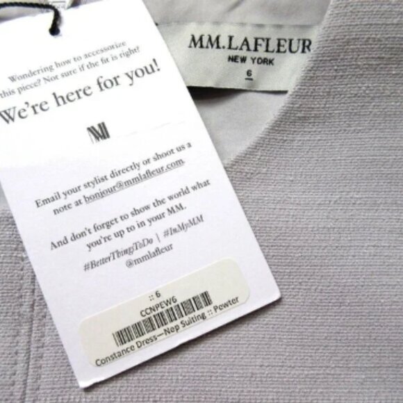 NWT MM. Lafleur The Constance in Pewter Nep Suiting Sleeveless Sheath Dress 6 - Picture 4 of 5